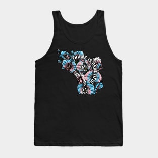 Trans Is Beautiful Orchids Tank Top